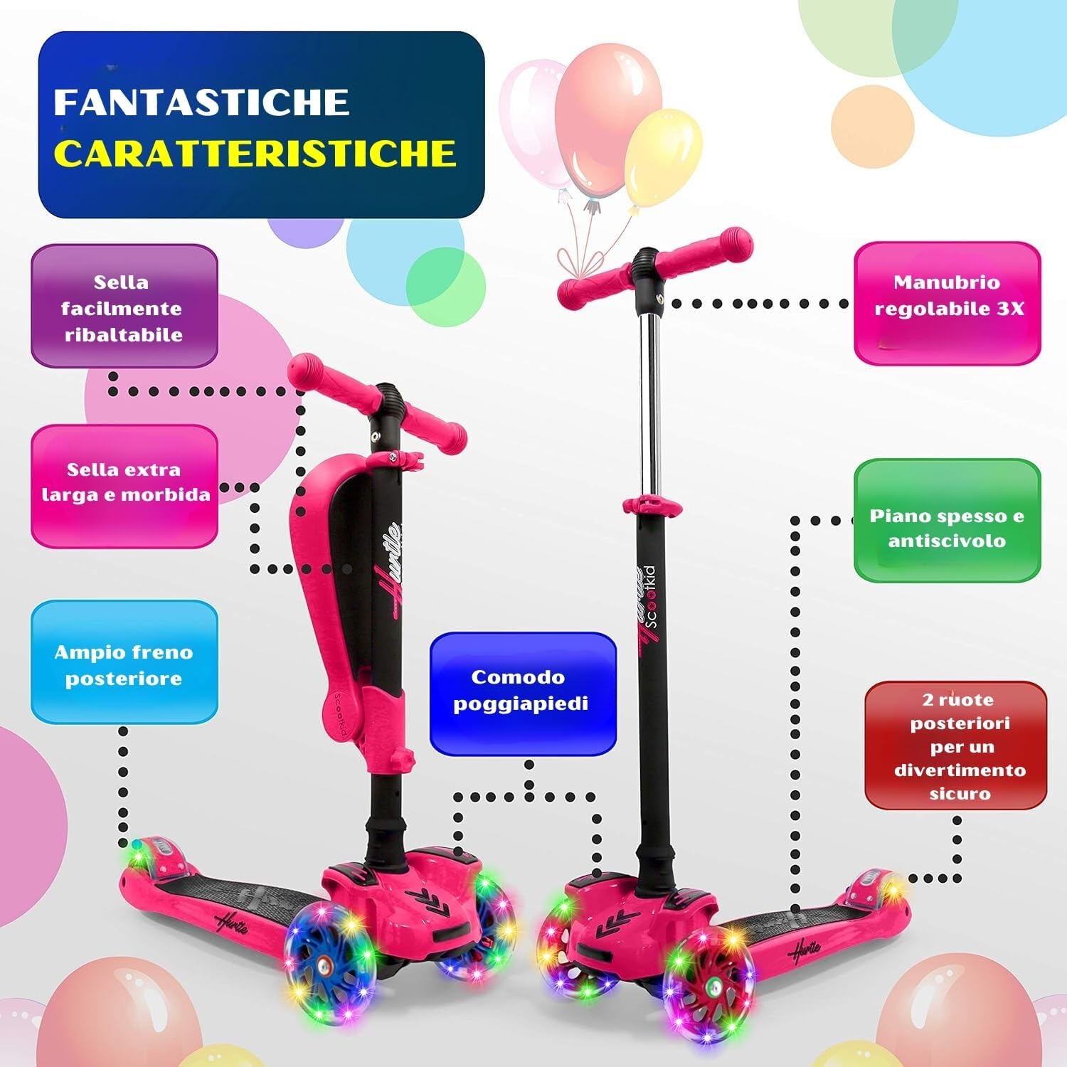Thumbnail 2 de Hurtle Monopattino 1-14 anni 🛴
