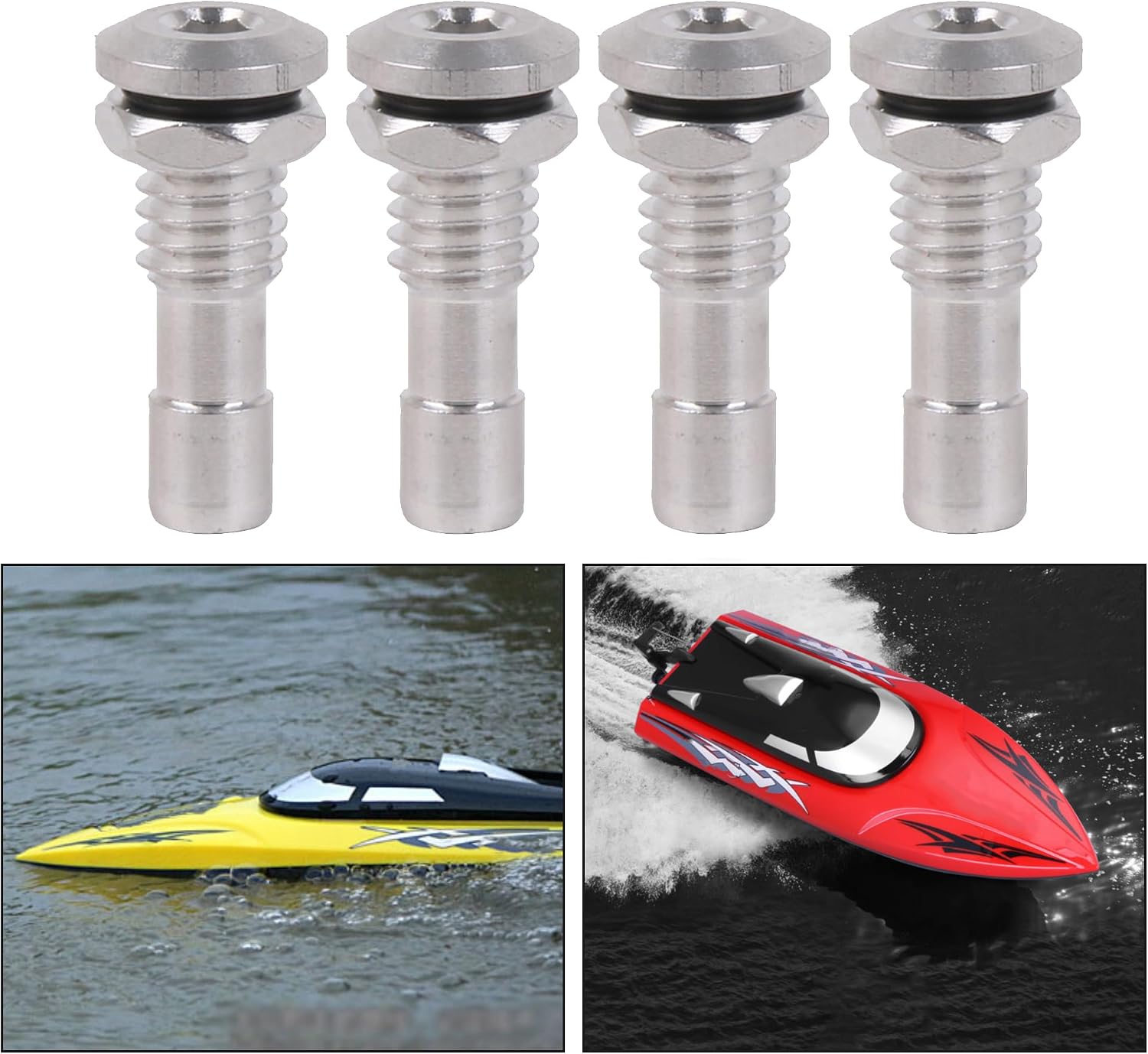 Detalle de Mxfans RC boat water outlet nipples M6