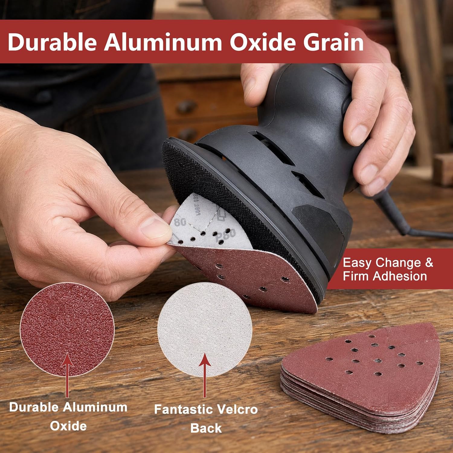 Detalle de maierke 55-Piece Sanding Pads for Black & Decker Mouse Sanders, 5 Grits