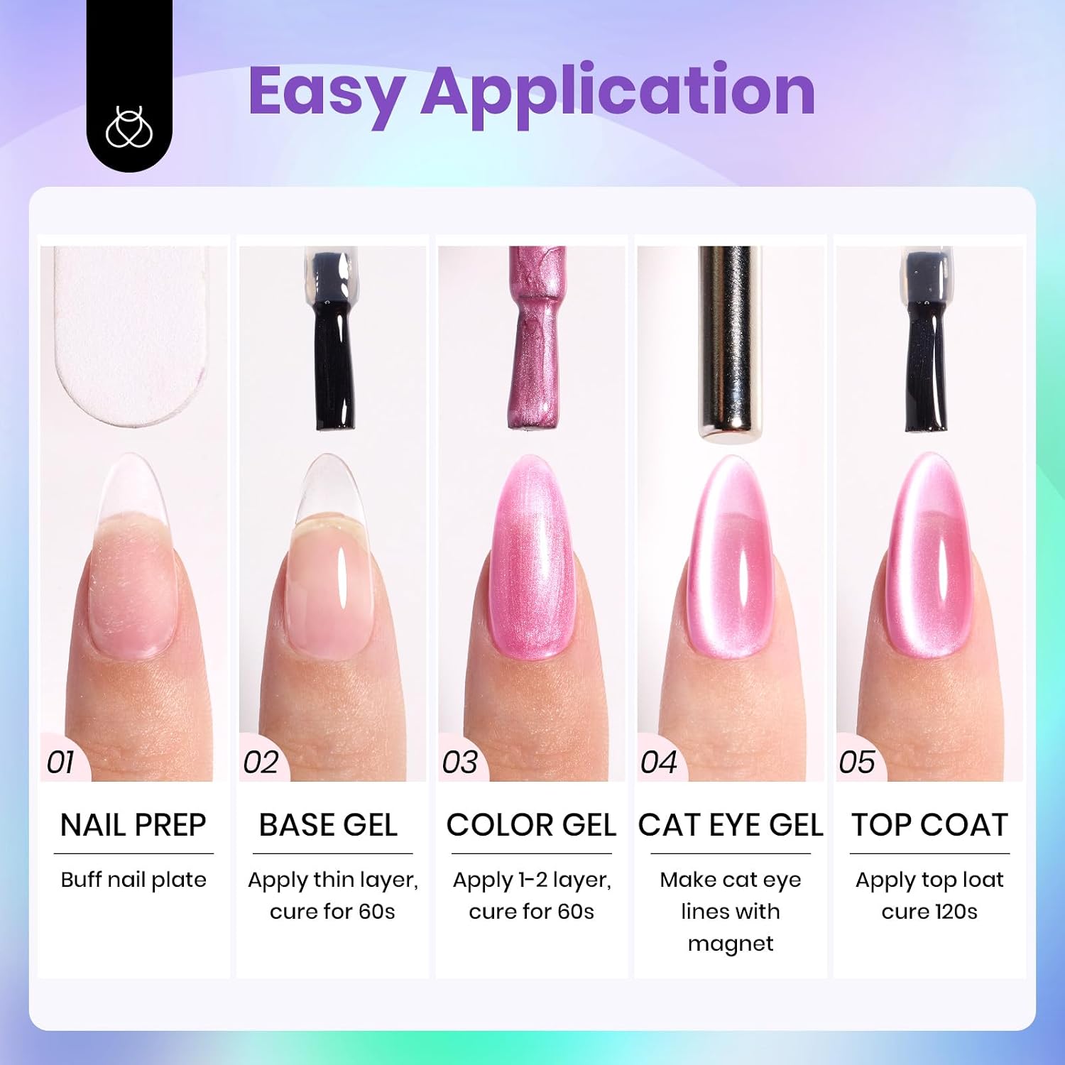 Thumbnail 6 de Beetles Cat Eye Gel-Nagellack-Set 6 Farben