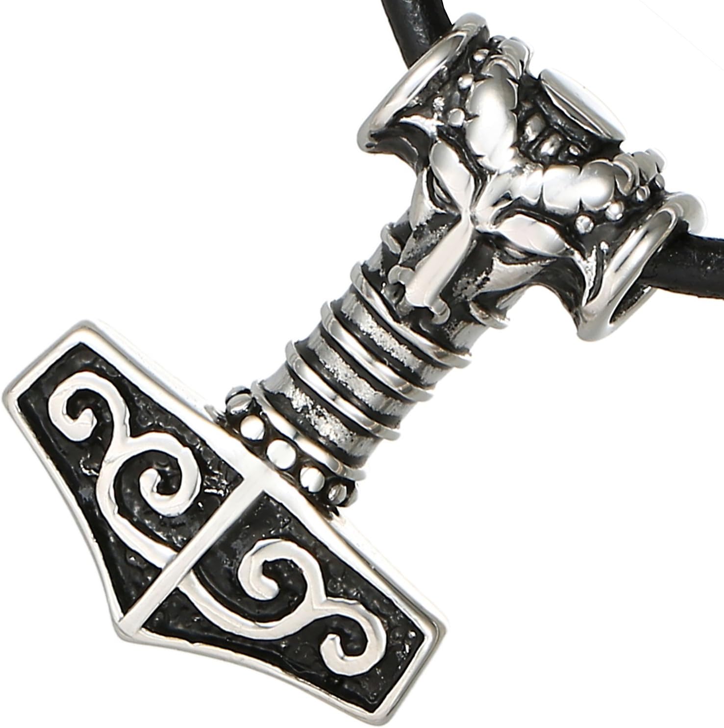 Thumbnail 1 de DonDon Collana Uomo con Ciondolo Martello di Thor – Laccio da 50 cm con sacchetto in velluto