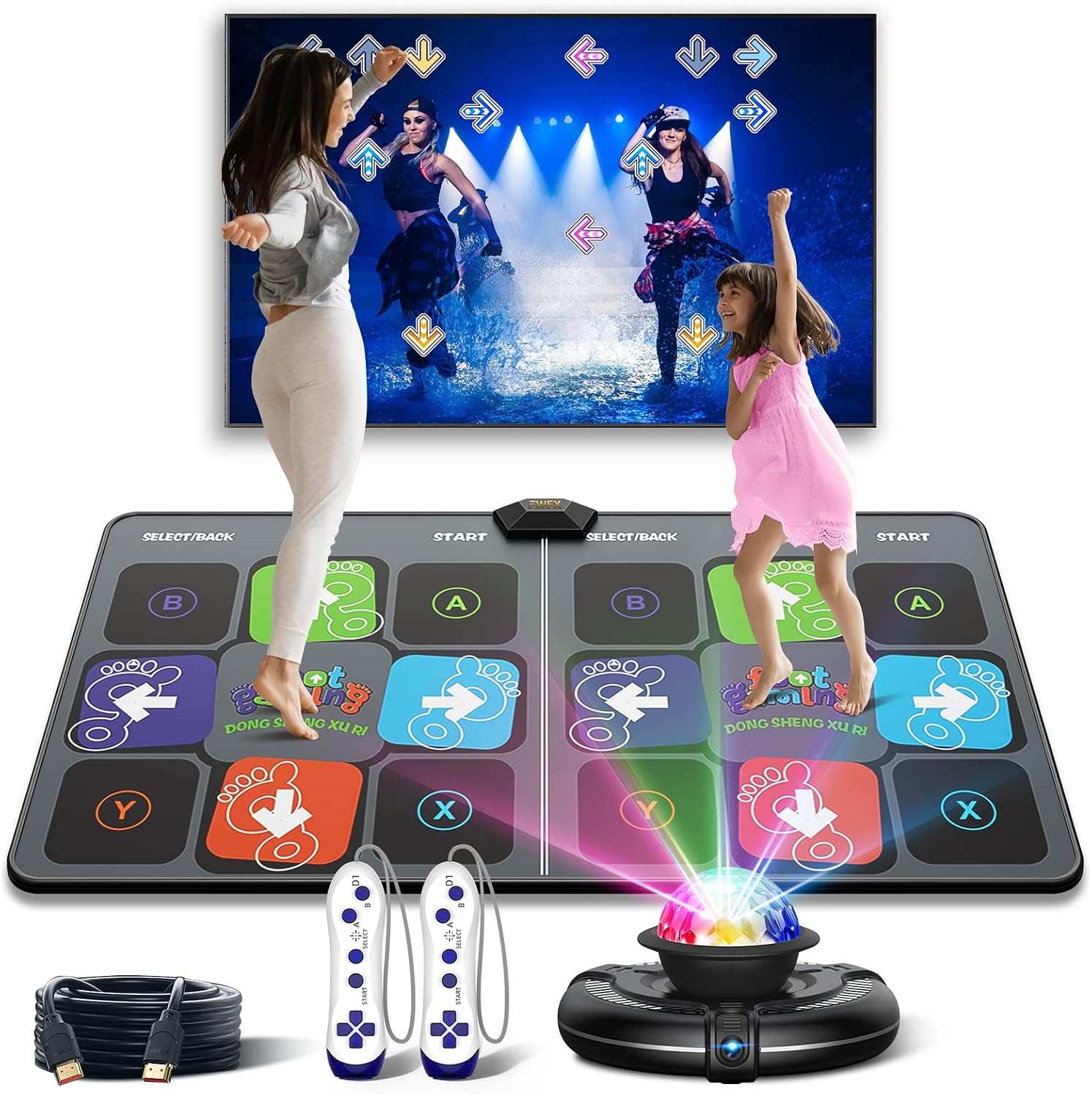 Detalle de FWFX Dance Mat Wireless Dance Pad for TV Games