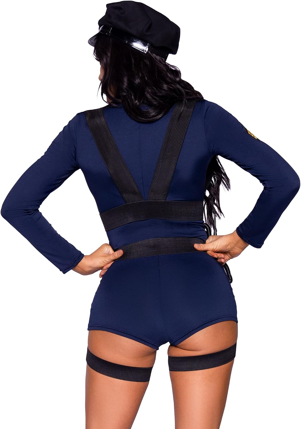 Thumbnail 1 de Leg Avenue LA87135-BLU-L 6-Piece Cop Costume with Zip-Front Romper