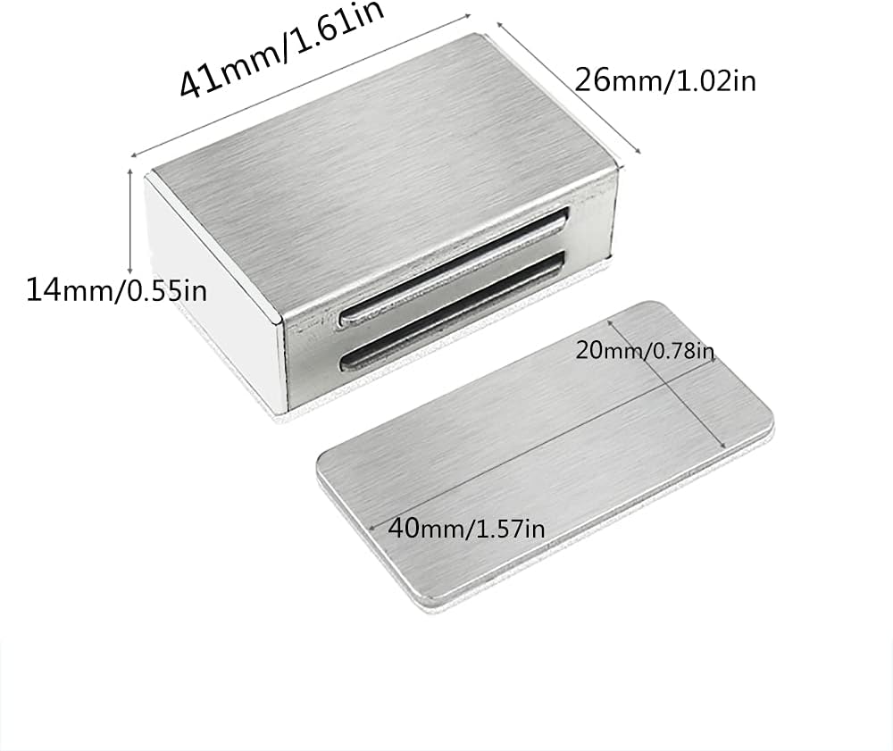 Thumbnail 6 de Jiayi Calamita porta adesiva magnetica 4 pz con chiusura magnetica per ante e cassetti
