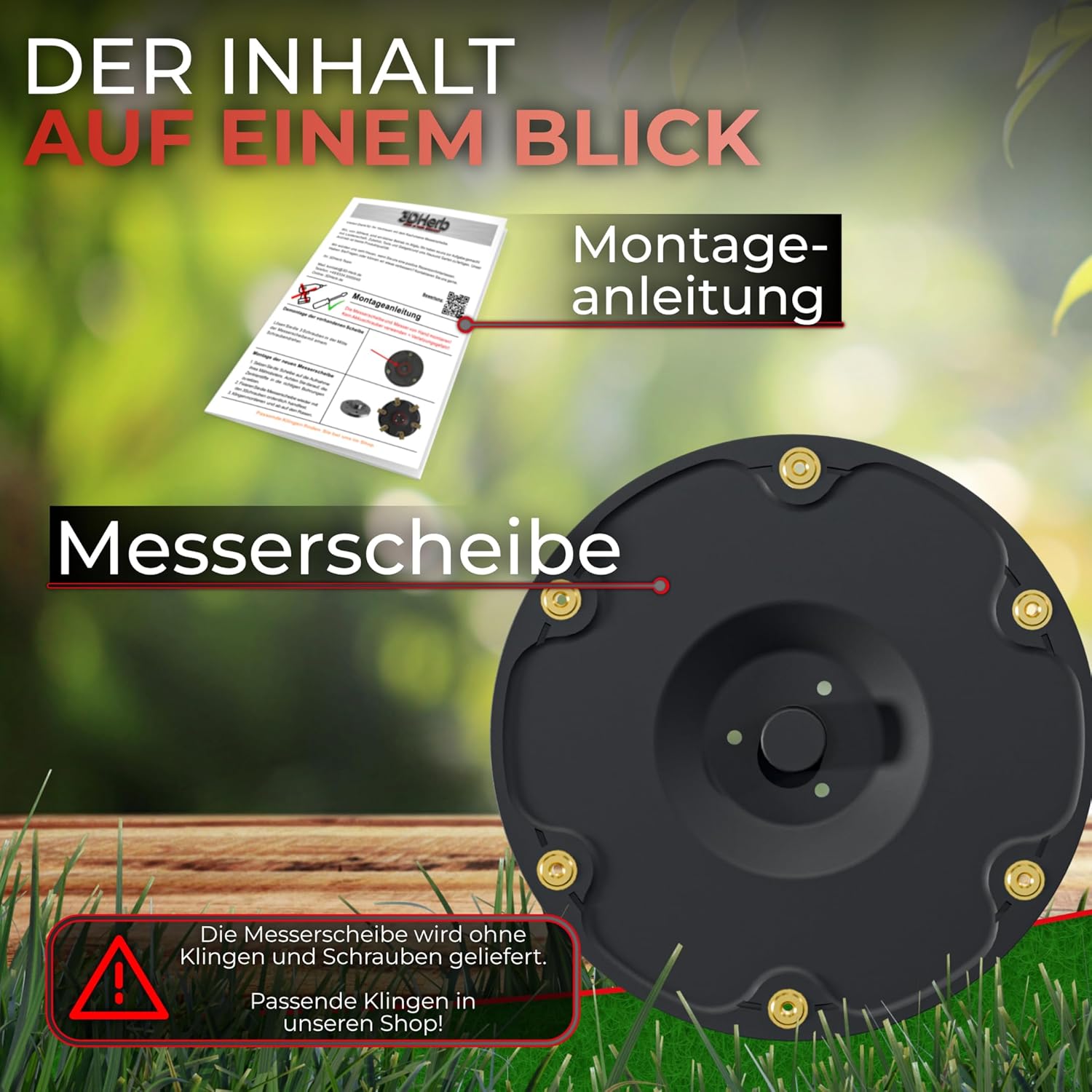 Thumbnail 1 de 6-fach Messerscheibe aus glasfaserverstärktem Kunststoff für Segway Navimow H-Serie (H500E, H800E, H1500E, H3000E-VF)
