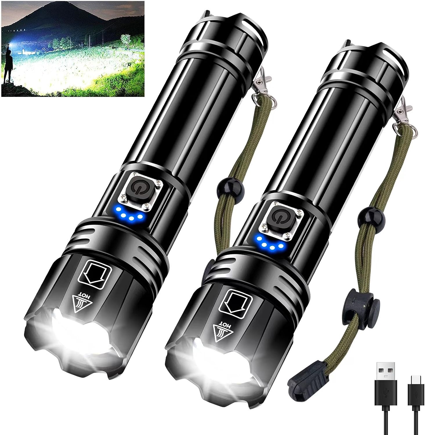 Detalle de Glarylight Taschenlampe 1000000 Lumen đŠ
