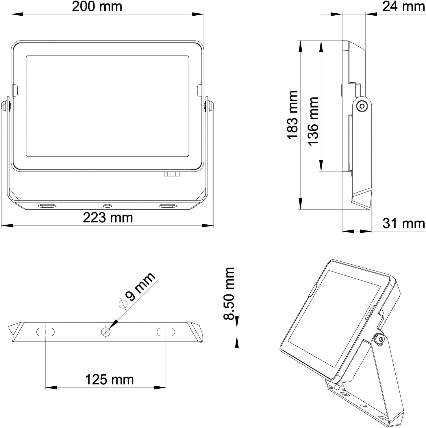 Detalle 2 de Philips Projectline Proiettore LED 50W
