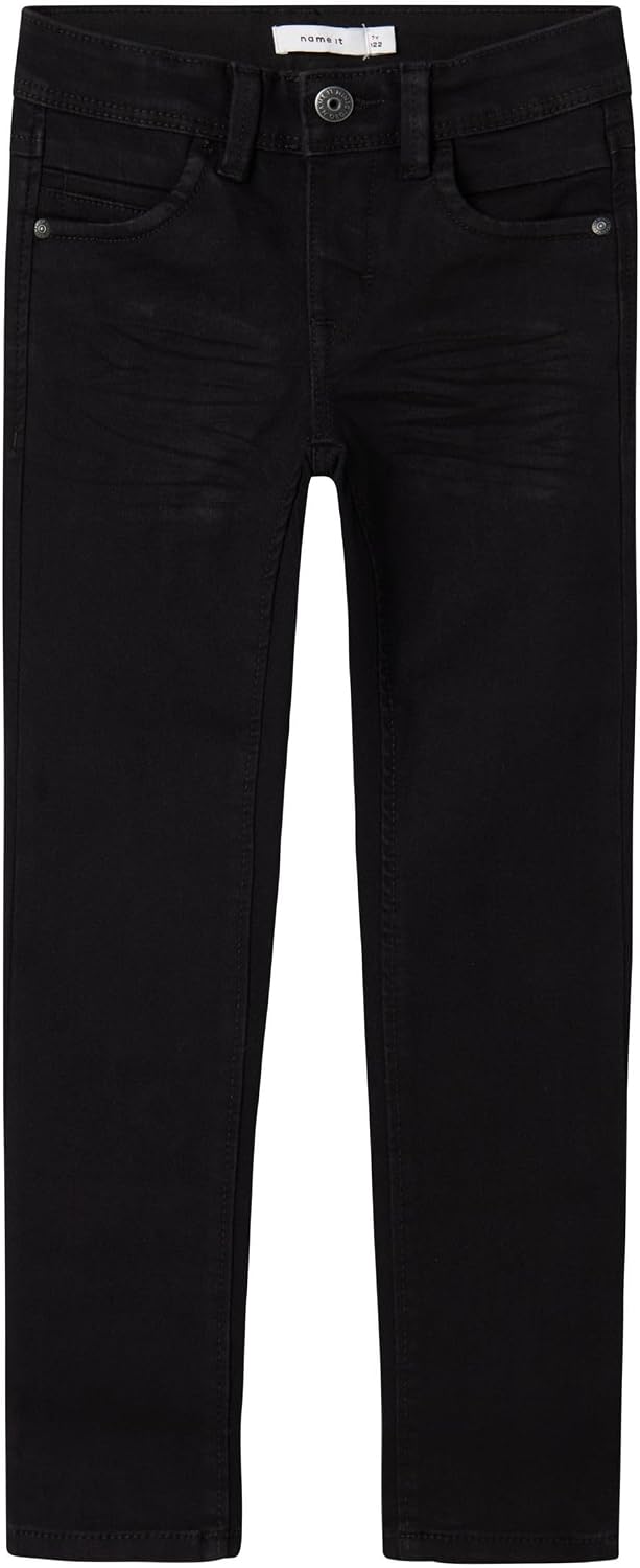 Detalle de NAME IT Jungen Nkmsilas Xslim 2002-tx Noos Slim-fit-Jeans, Schwarz, 146 EU
