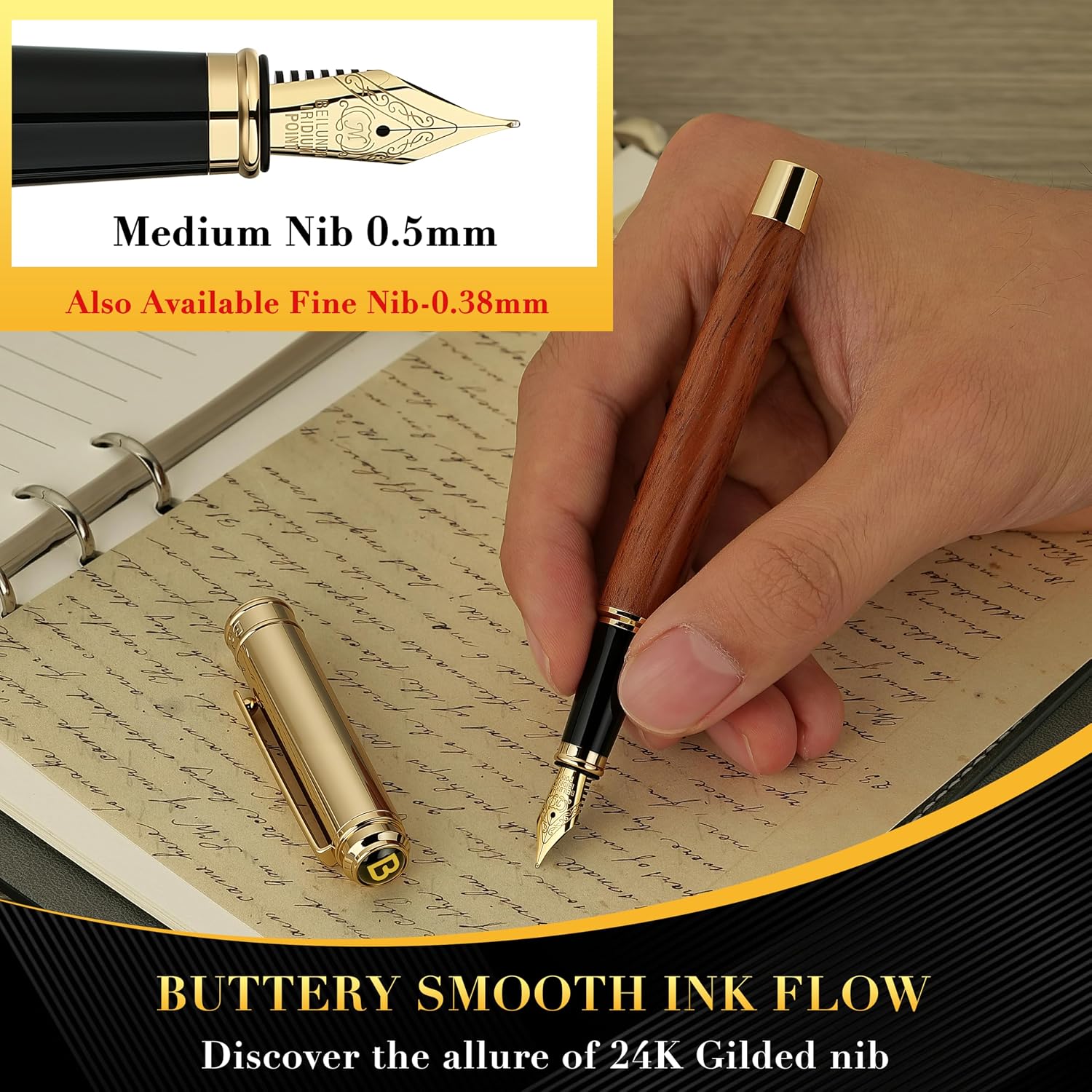 Thumbnail 4 de BEILUNER Fountain Pen Rosewood