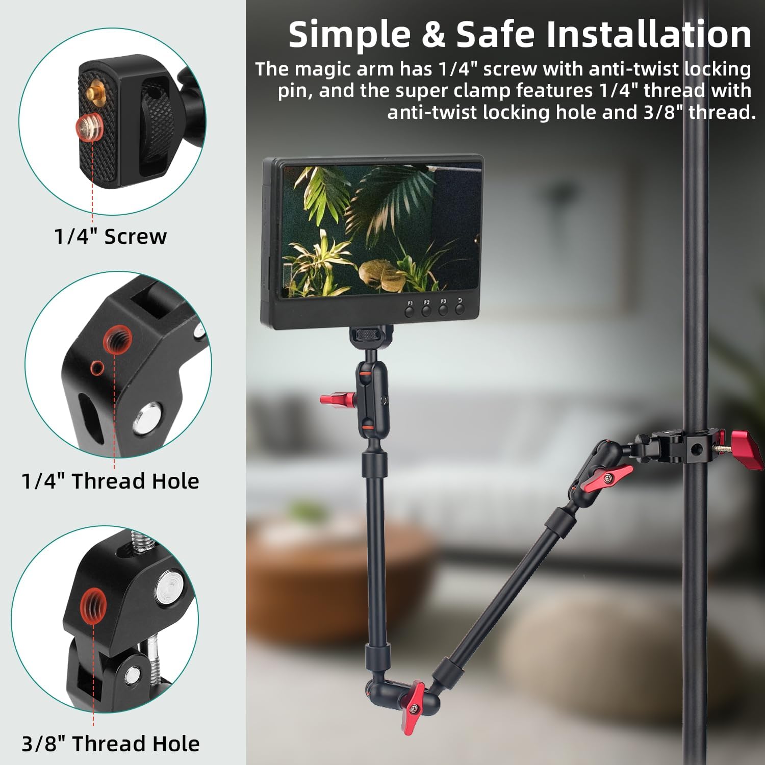 Detalle de JEBUTU 22in Magic Arm camera desk mount