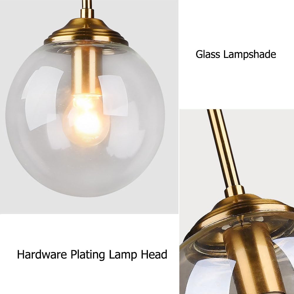 Thumbnail 5 de Wylolik – suspension 3 têtes en verre clair, éclairage minimaliste et hauteur réglable