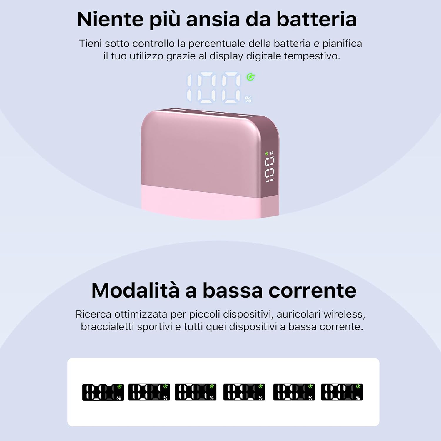 Thumbnail 4 de NOBIS Power Bank 35W Portatile da 10.000 mAh con ricarica rapida 2 USB-C e USB-A e display digitale
