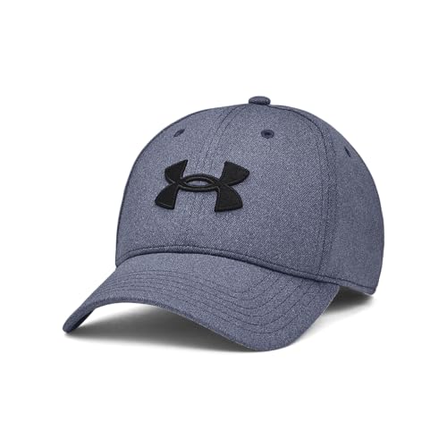 Detalle de Under Armour Blitzing Low Stretch Fit Cap para hombre: Midnight Navy / Black, S/M