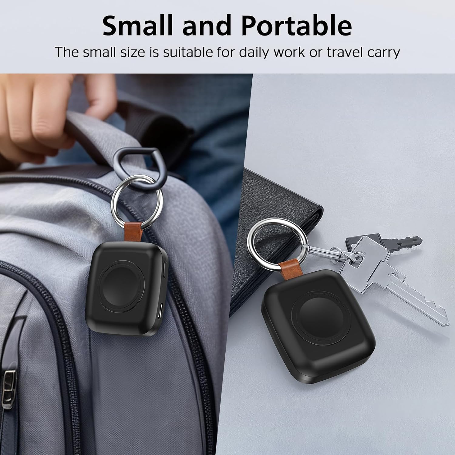 Thumbnail 3 de ACEQINGSE Portable Wireless Charger for Apple Watch (1200mAh) – Magnetic power bank for Apple Watch Series 10–1, SE, Ultra/Ultra 2 (Black)