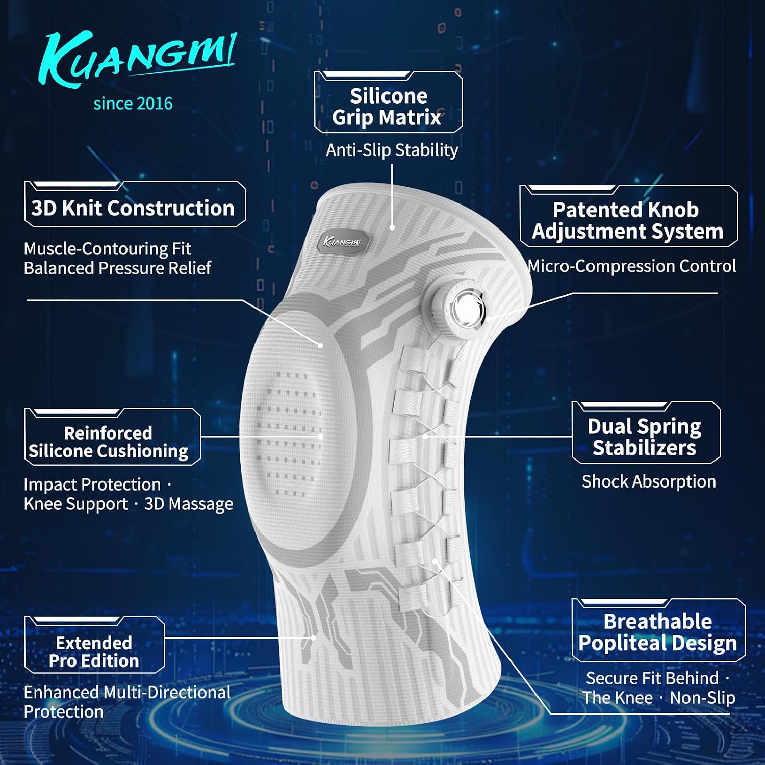 Thumbnail 3 de Kuangmi Knee Brace Adjustable Support
