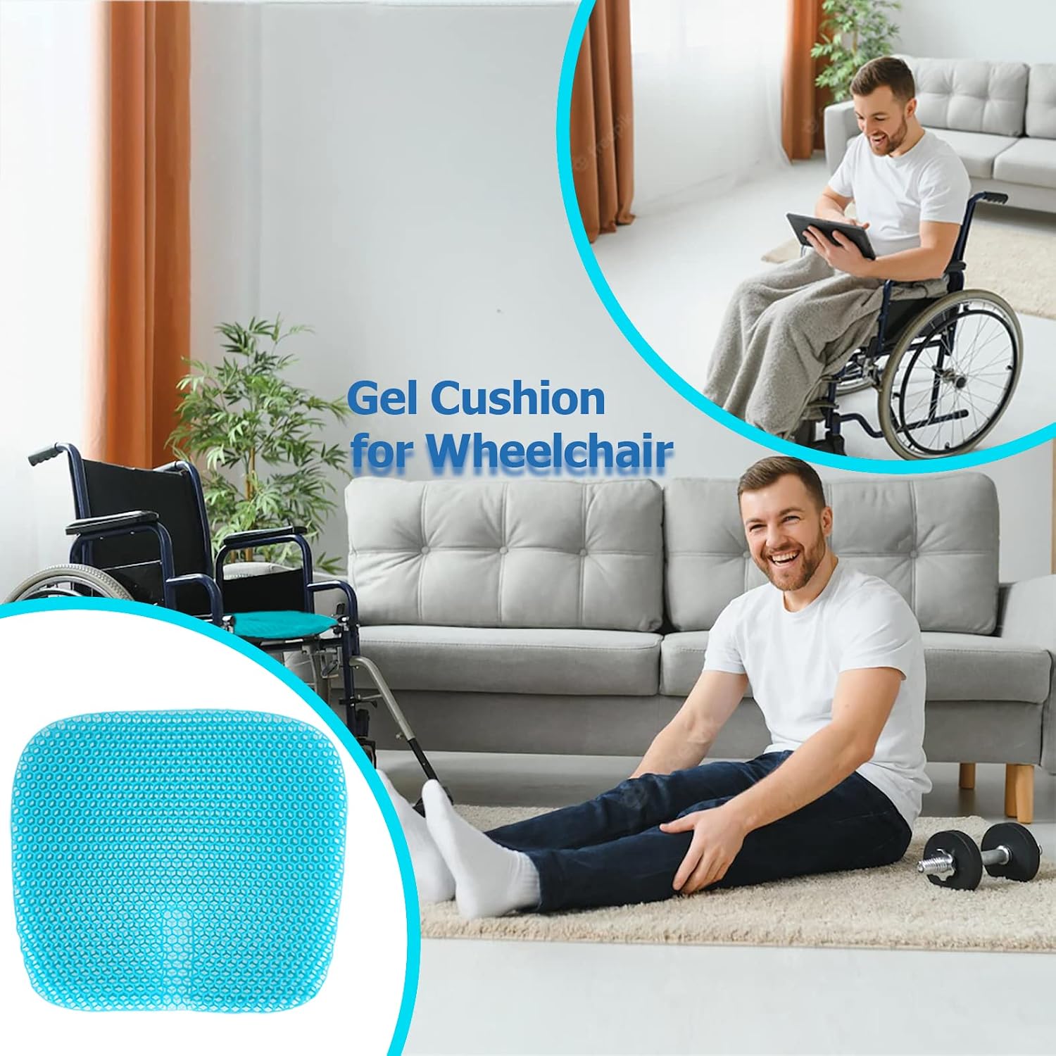 Detalle 2 de masteymoh Gel Seat Cushion 18.5 x 17.3 in