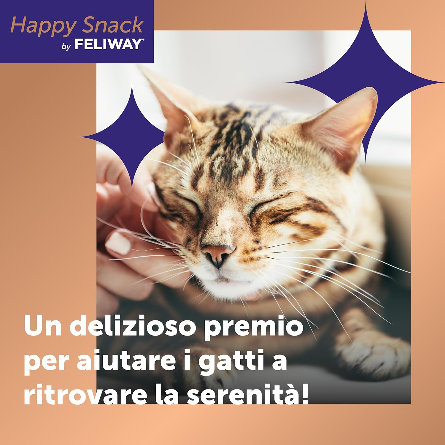 Detalle de Happy Snack by FELIWAY – Snack calmante cremoso al pollo per gatti, confezione da 24 stick