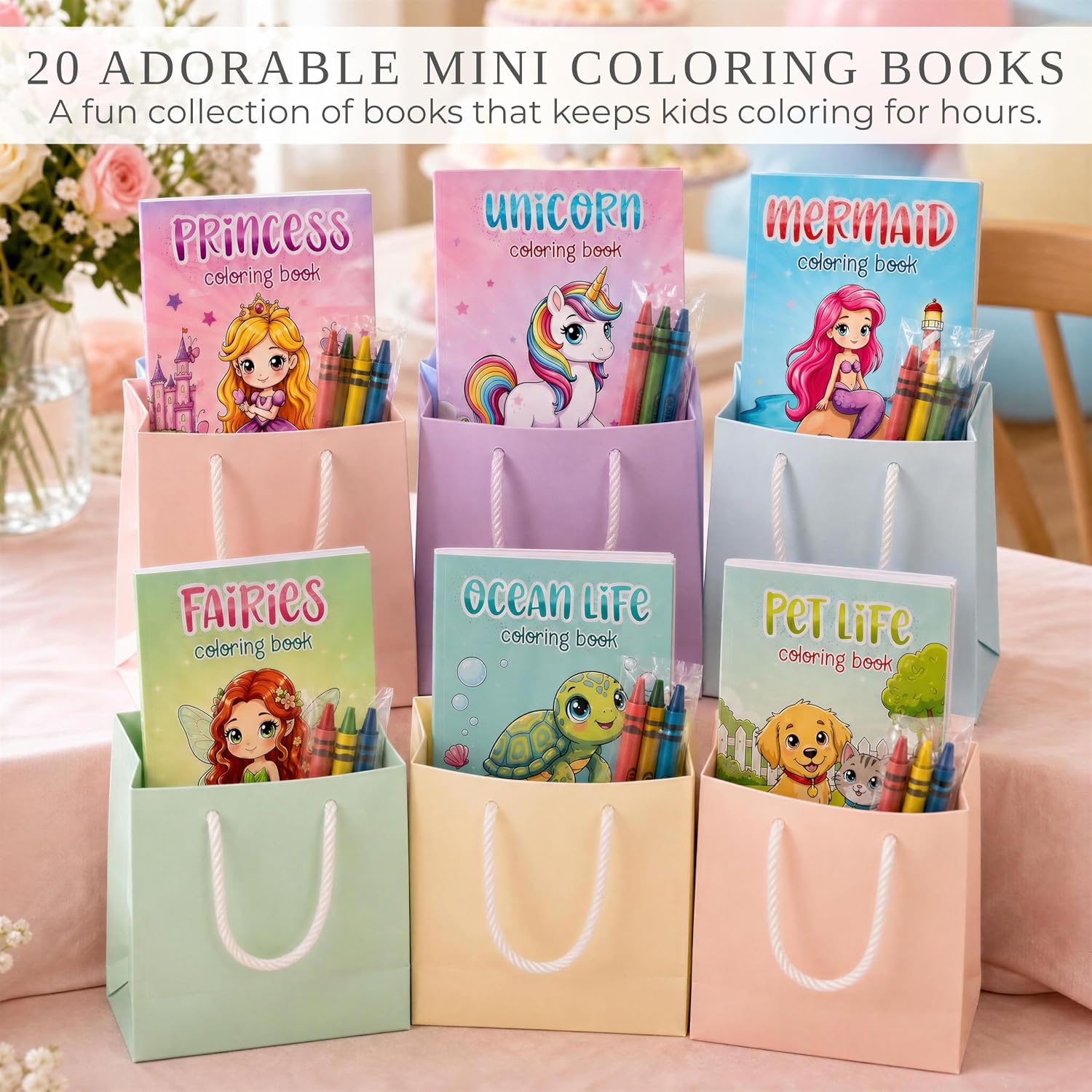 Detalle 2 de ZICOTO zic-minicolorb_25-254 Mini Coloring Books, Set of 20, 4.5 x 6 Inches