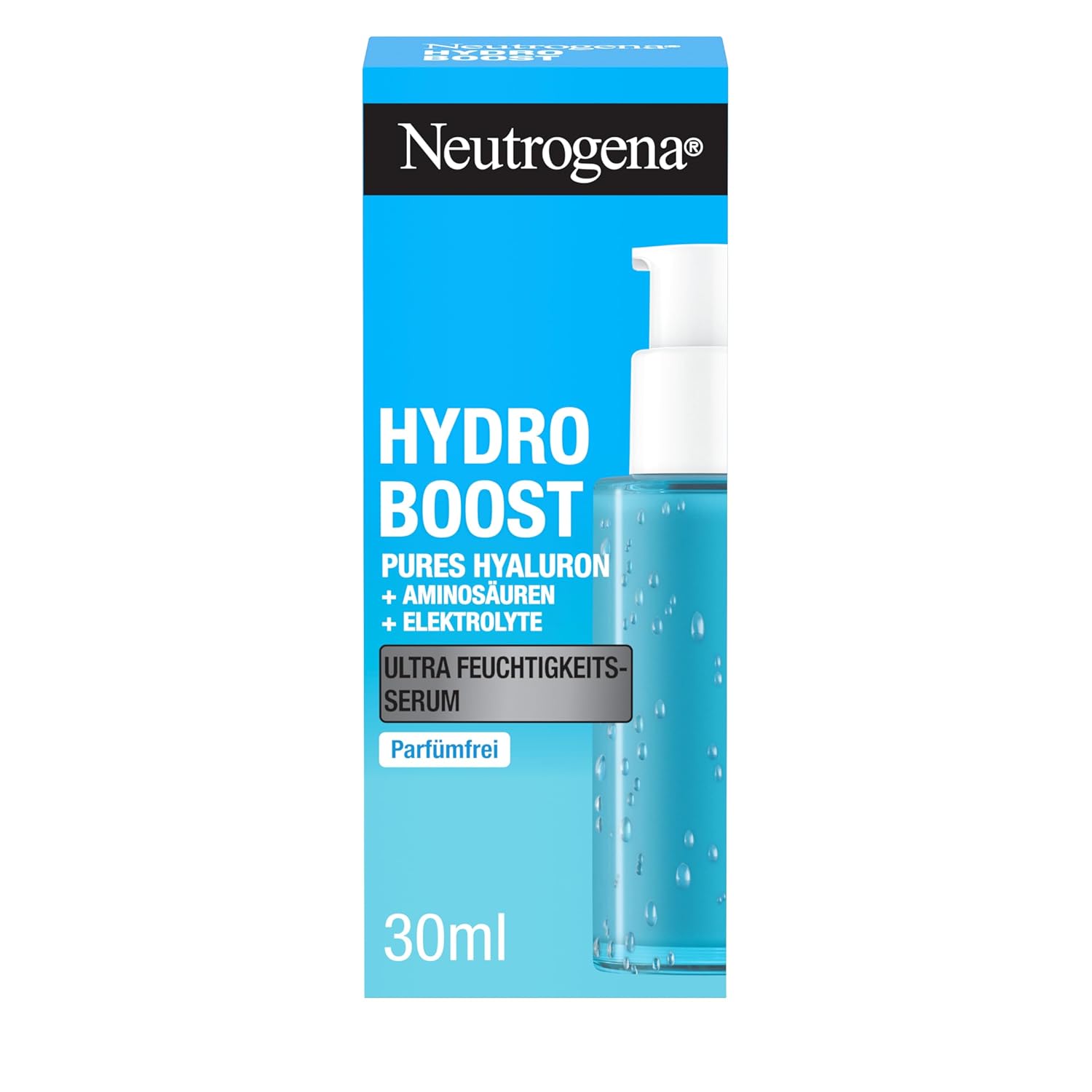 Detalle de Neutrogena Hydro Boost Ultra Feuchtigkeitsserum parfümfrei (Hyaluronsäure, Aminosäuren & Elektrolyte) – 30 ml