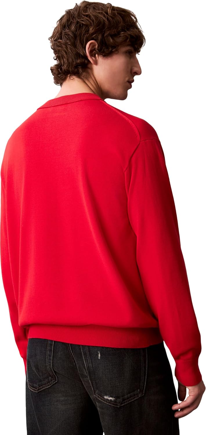 Detalle de Calvin Klein Pull Homme Cotton Relaxed avec Col Ras-du-Cou