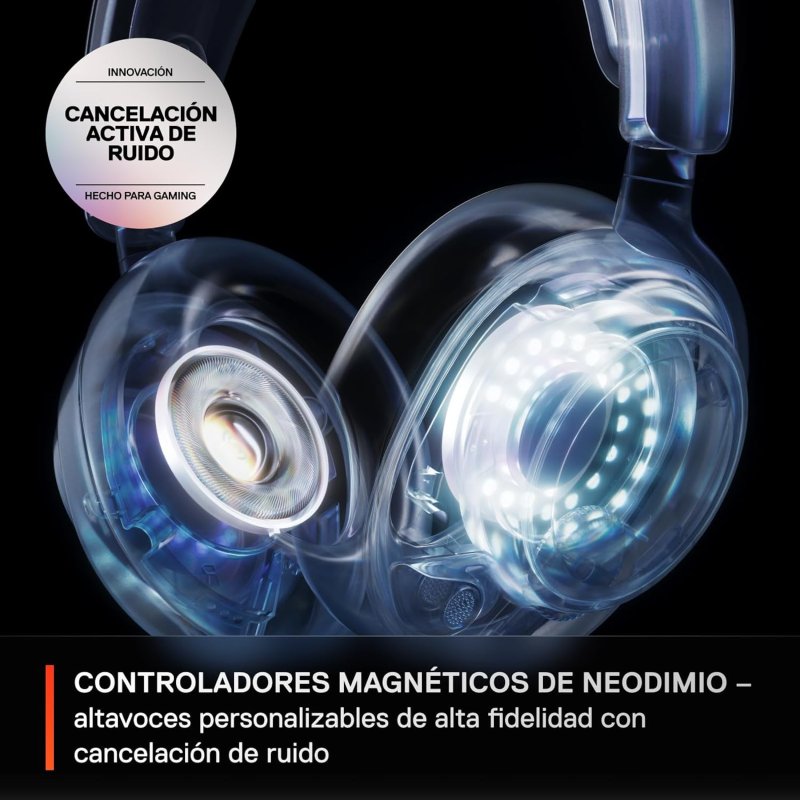 Detalle de SteelSeries Arctis Nova Pro Wireless — Auriculares gaming inalámbricos para PC/PS5/Switch