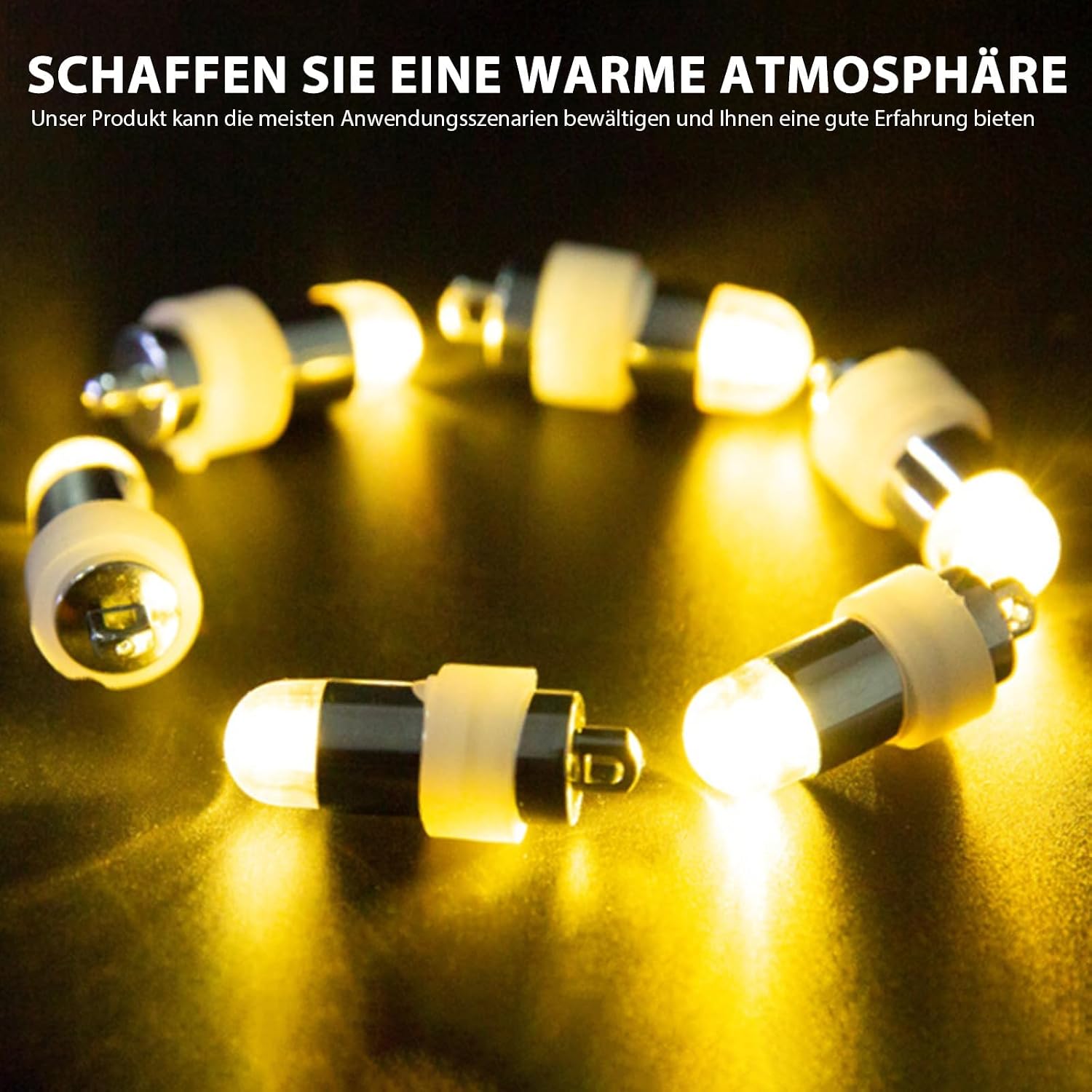 Detalle de HOSPAOP WCL-Q9 mini-ledballonlampjes, 40 stuks, warmwit en waterdicht