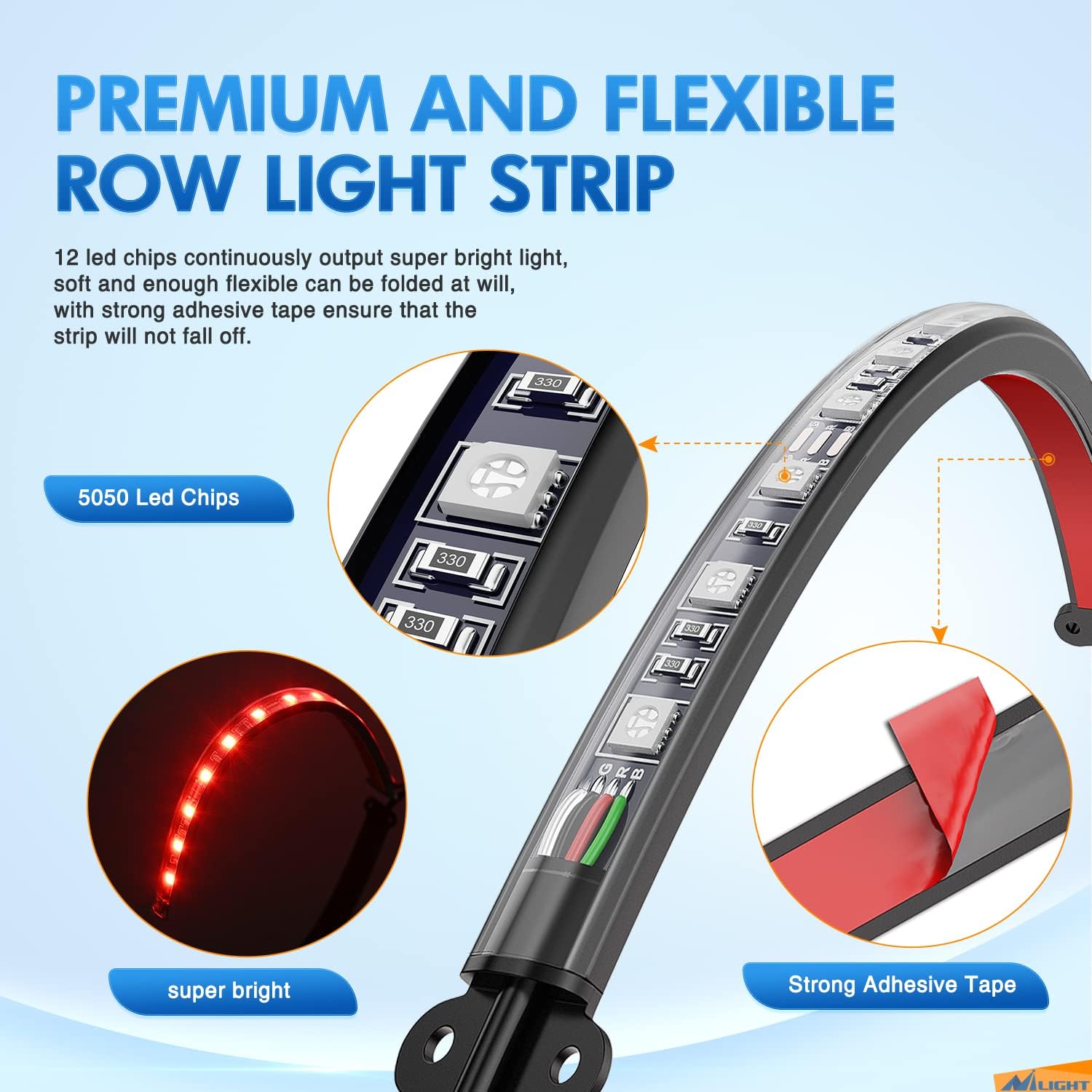 Detalle de Nilight 4PCS Car RGB LED strips