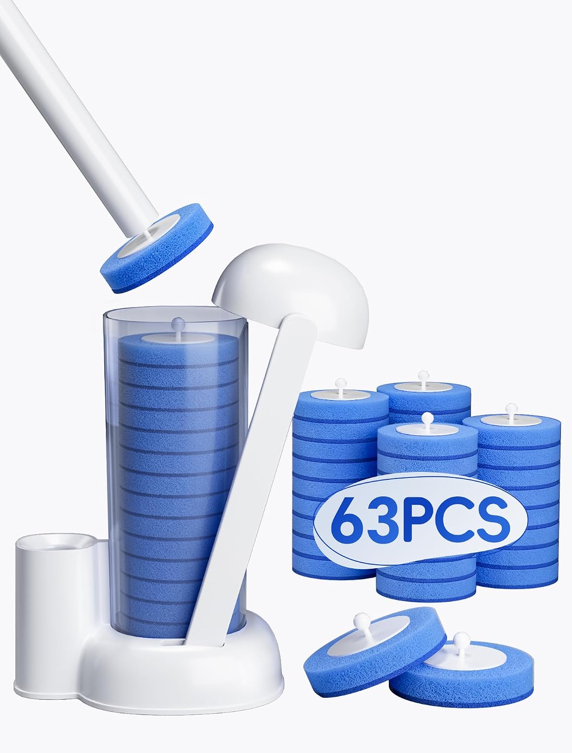 Detalle de LEGUO Disposable Toilet Brush System with Lift-to-Open Refill Case