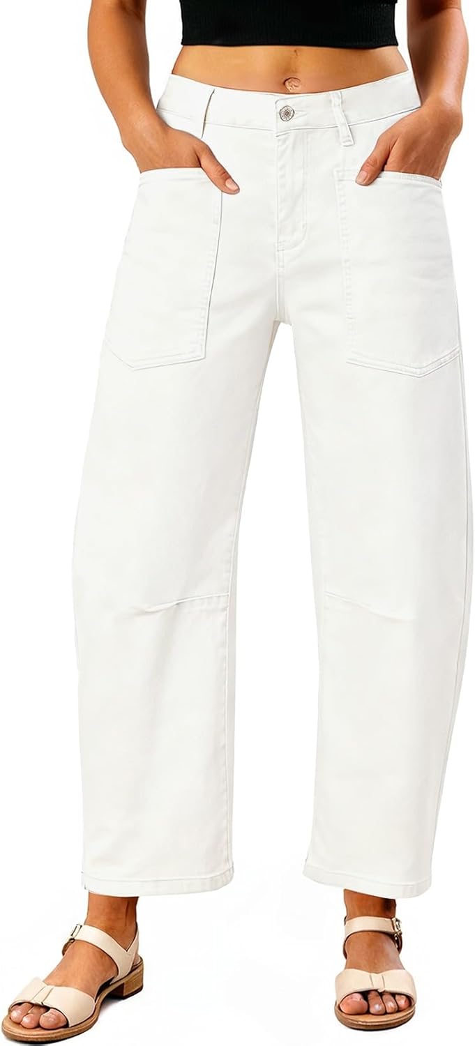 Detalle de EVALESS Baggy Barrel Jeans High Waisted