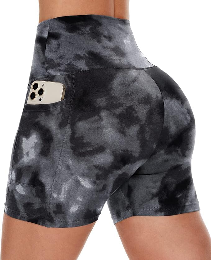 Detalle de CAMPSNAIL Women's High-Waisted Biker Shorts, 3"/5", with Pockets
