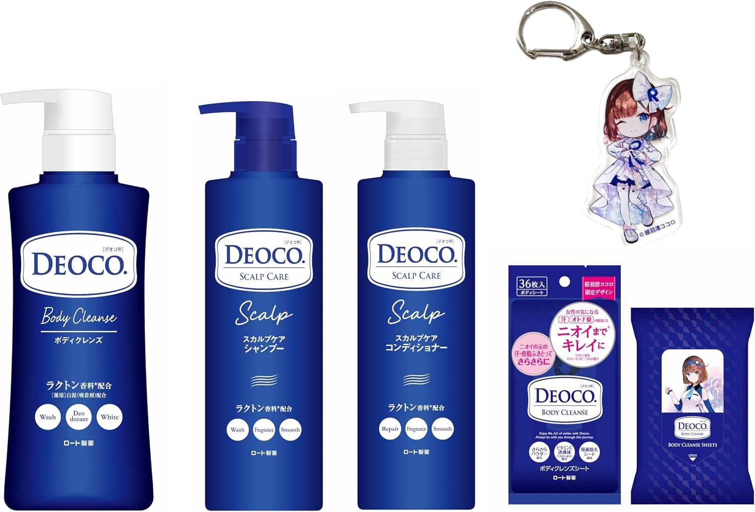 Detalle de デオコ 薬用ボディクレンズ 本体350mL+詰め替え250mL、スウィートフローラルの香り
