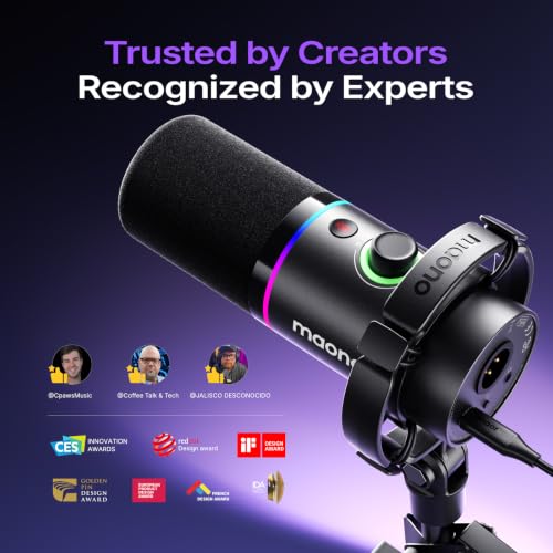 Thumbnail 1 de MAONO PD200XS: Microfono dinamico USB/XLR per podcast, streaming e gaming con braccio e controllo software