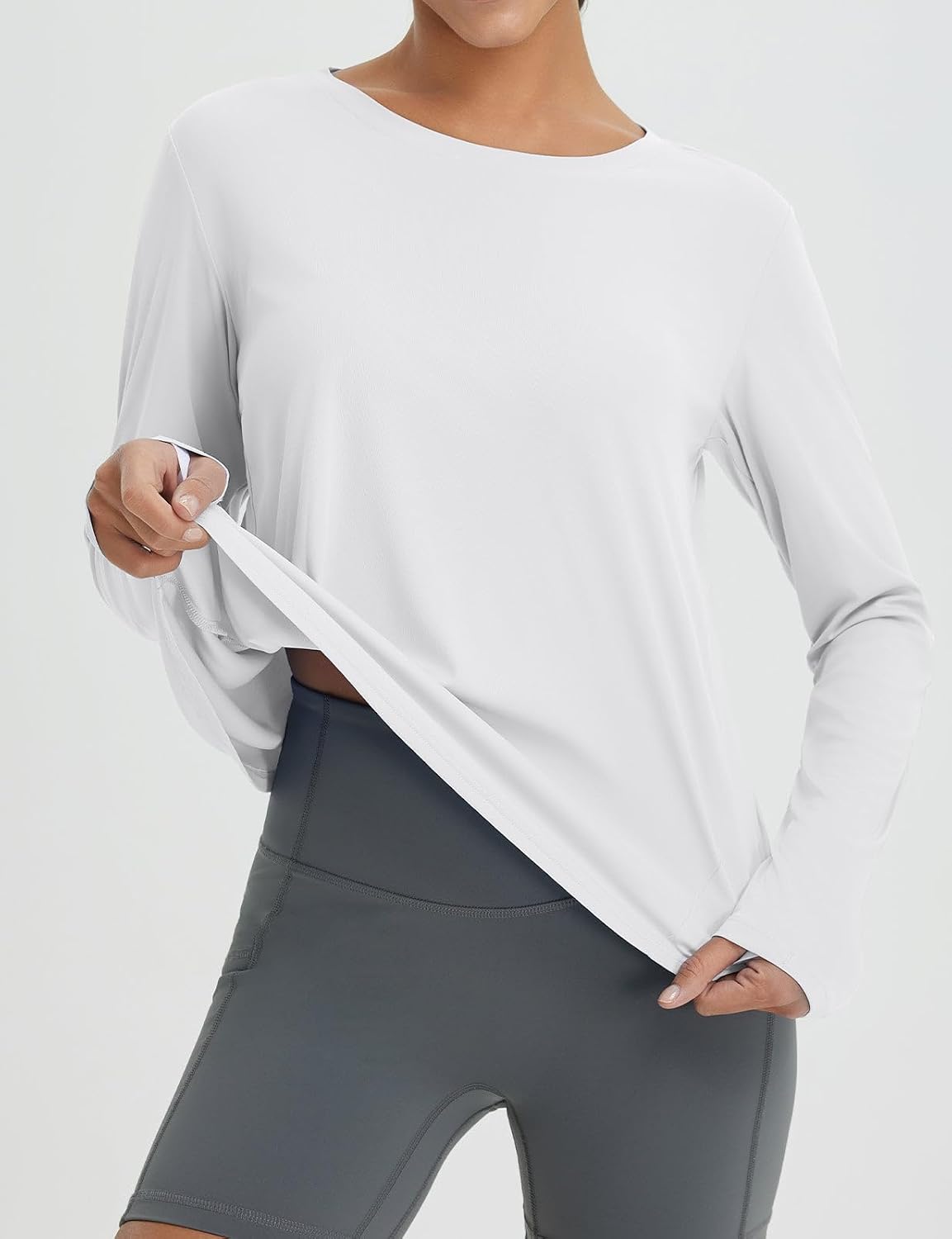 Detalle de Baleaf Women's Long-Sleeve Workout Top UPF 50+