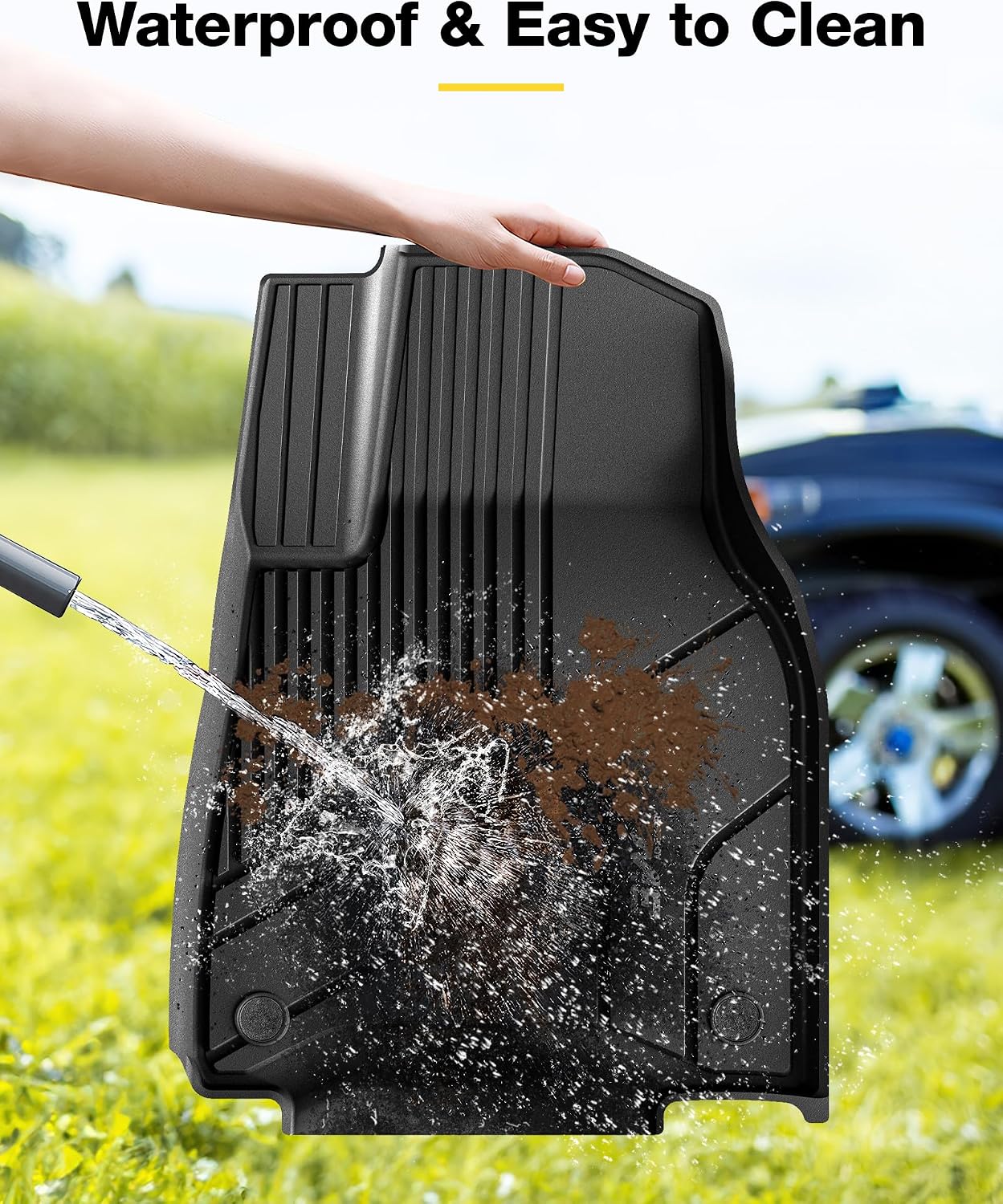 Thumbnail 4 de 3W 9‑Piece Floor Mats, Boot Liner and Seat Back Cover for Tesla Model Y (2021–2024) – All‑Weather, Dog‑Friendly TPE