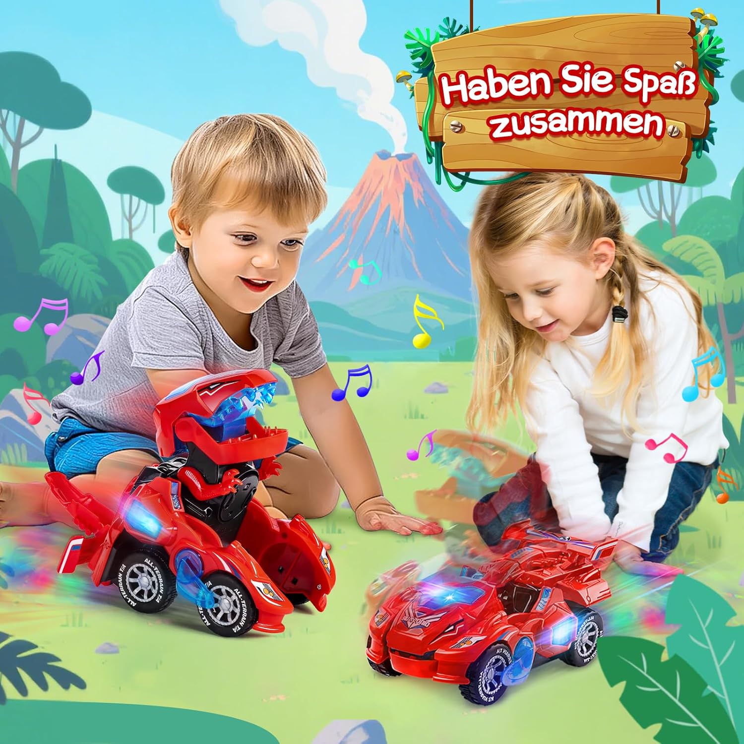 Thumbnail 5 de Yellcetoy Dino Transform Auto 3D Licht