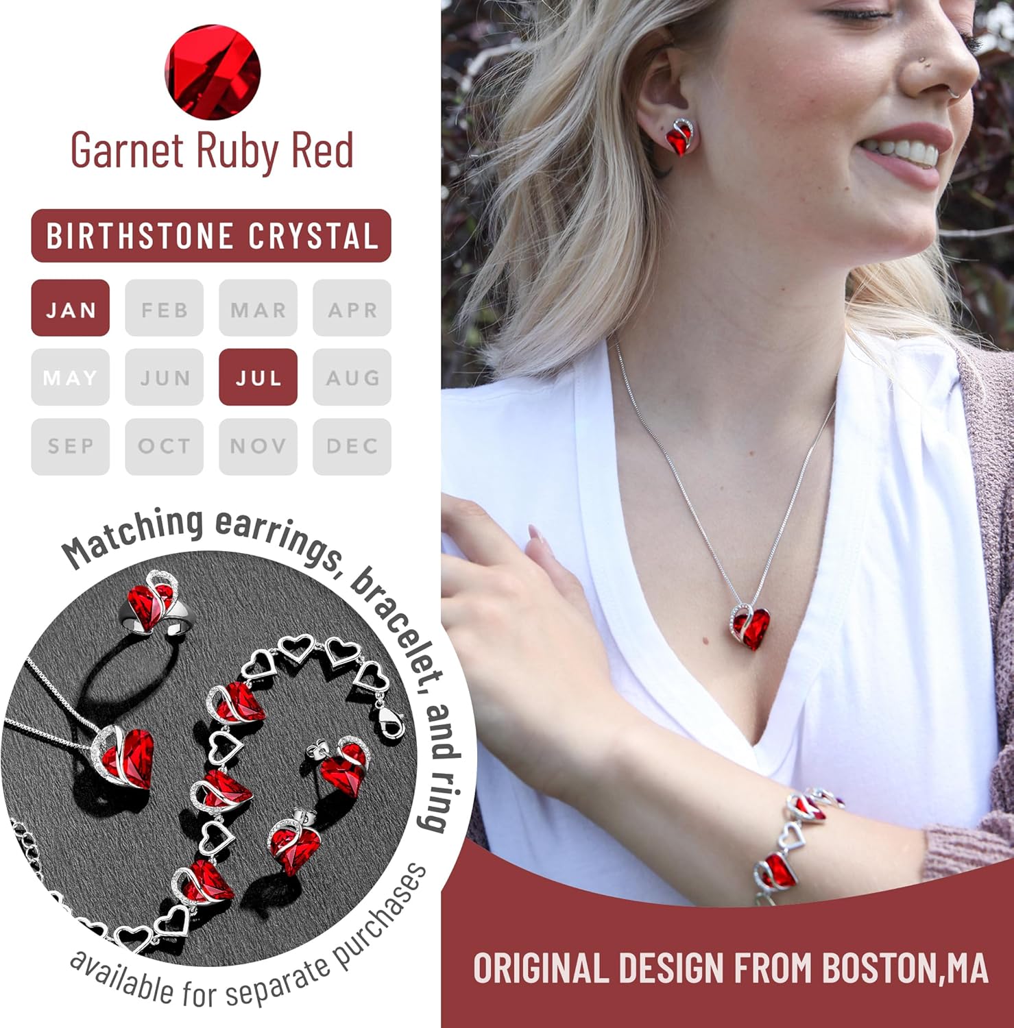Thumbnail 3 de Leafael Infinity Birthstone Necklace 18" 💍