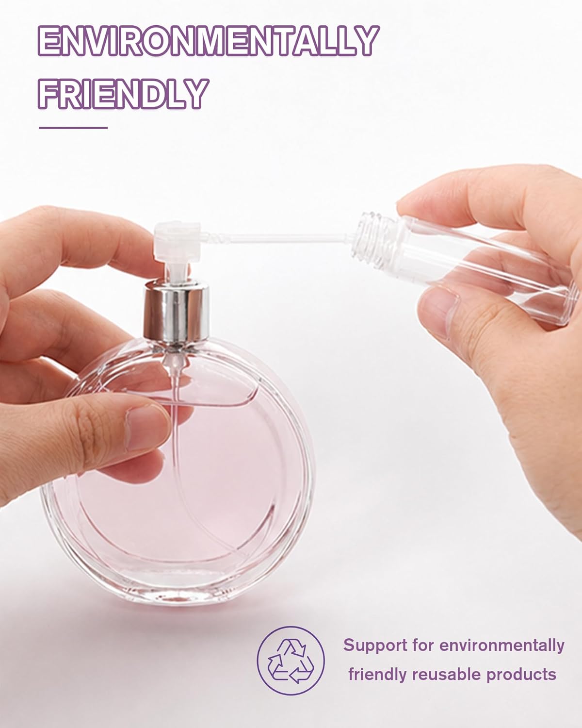 Detalle 2 de Vaporisateur de Parfum de Voyage Lammcou 10ml – Compact et rechargeable, anti-fuite