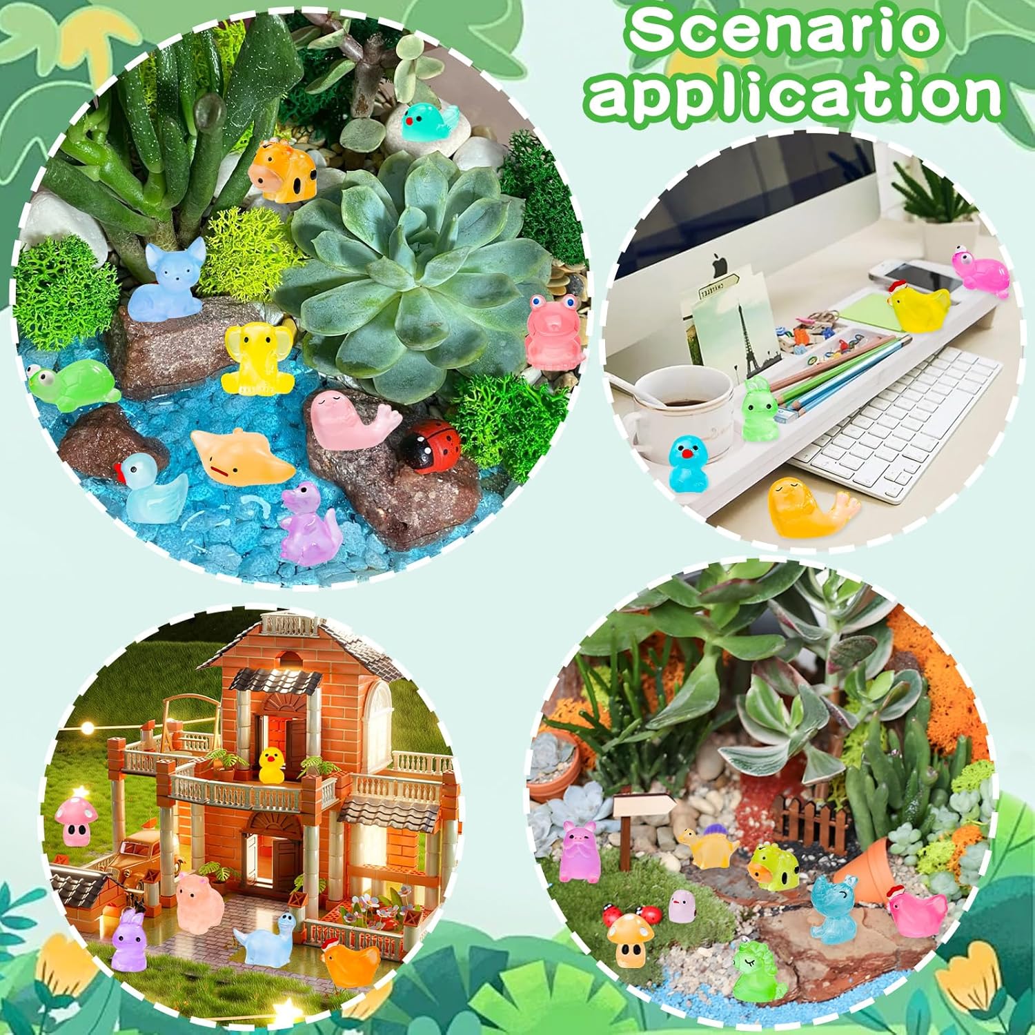 Thumbnail 4 de QAUYETM Mini Resin Animal Figurines, 120-Piece Set