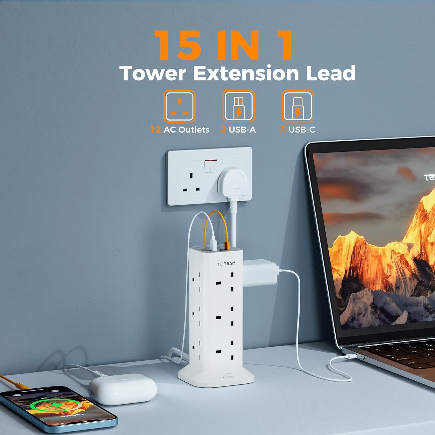 Thumbnail 2 de TESSAN Tower Extension Lead 5M