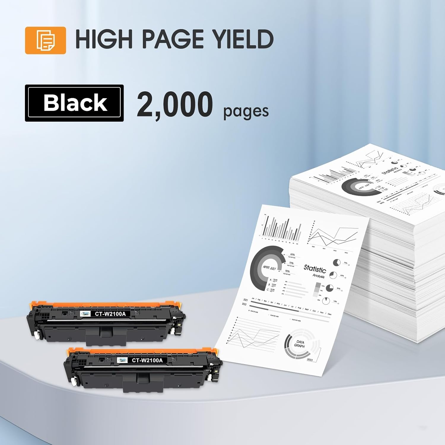 Detalle de Cool Toner 210A W2100A Black Toner Cartridge 2-Pack with Chip