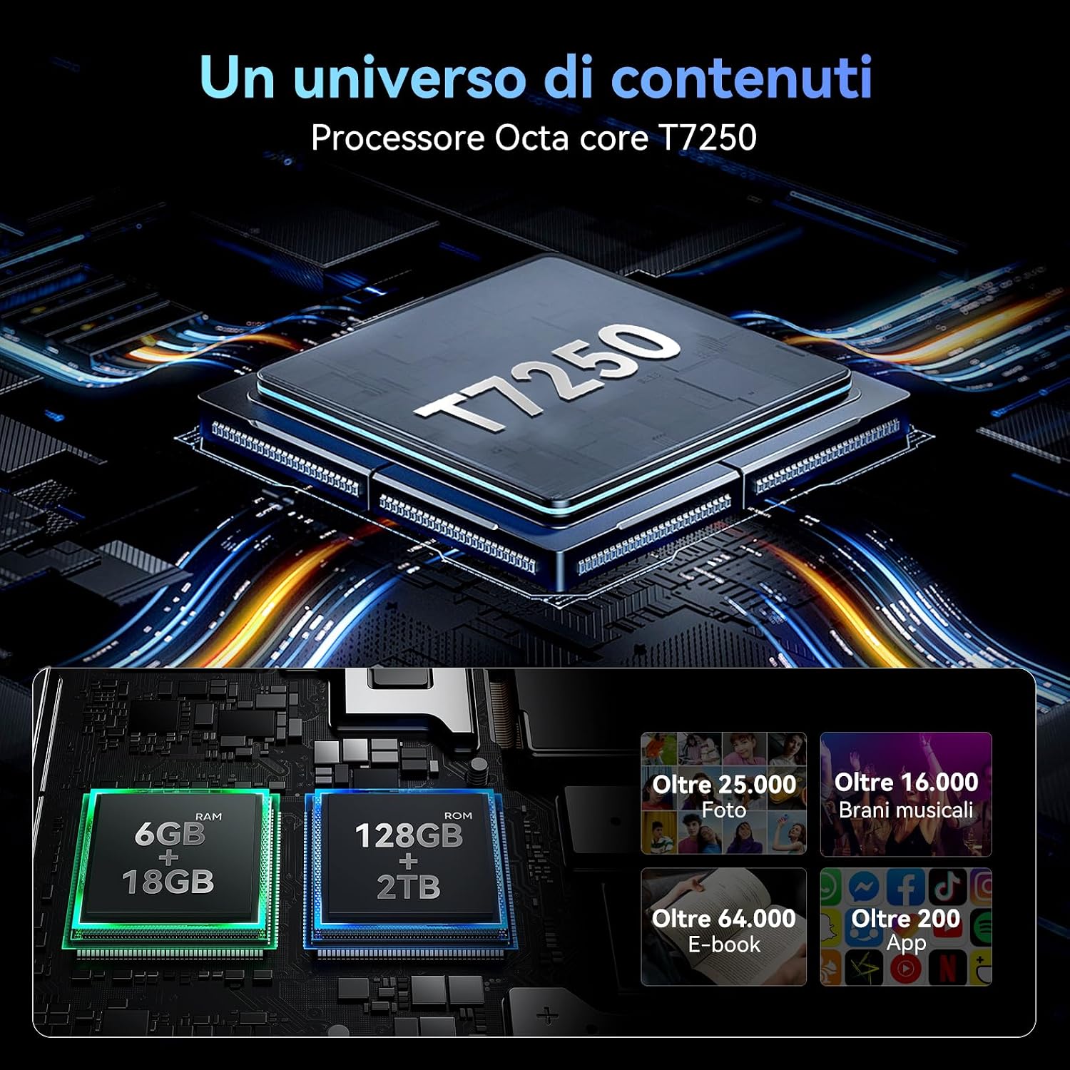 Thumbnail 5 de 2026 Tablet Android 16 con Gemini AI, 12", Tastiera e Penna: potenza portatile completa