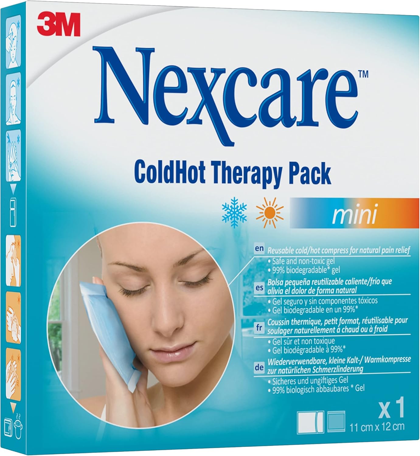 Detalle de Nexcare Coussin Thermique ColdHot Mini : compresses réutilisables froid/chaud pour soulager gonflements et douleurs