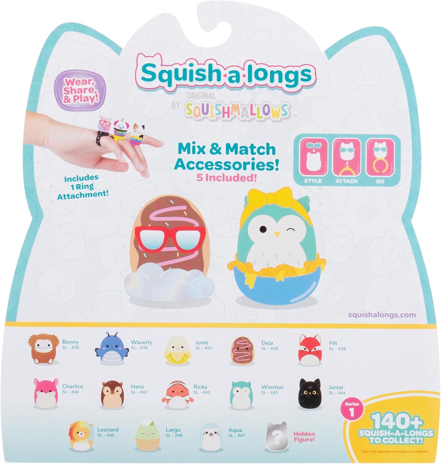 Thumbnail 3 de Squish-a-longs Squishmallows – Pack de 14 mini figurines à attacher (Squish Fun to Go)