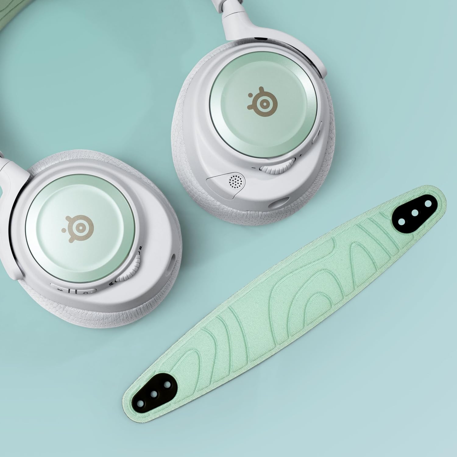 Thumbnail 2 de SteelSeries Arctis Nova Booster Pack Mint – Zweifarbige Nylon-Diadema & metallische Lautsprecherplatten als Zubehör