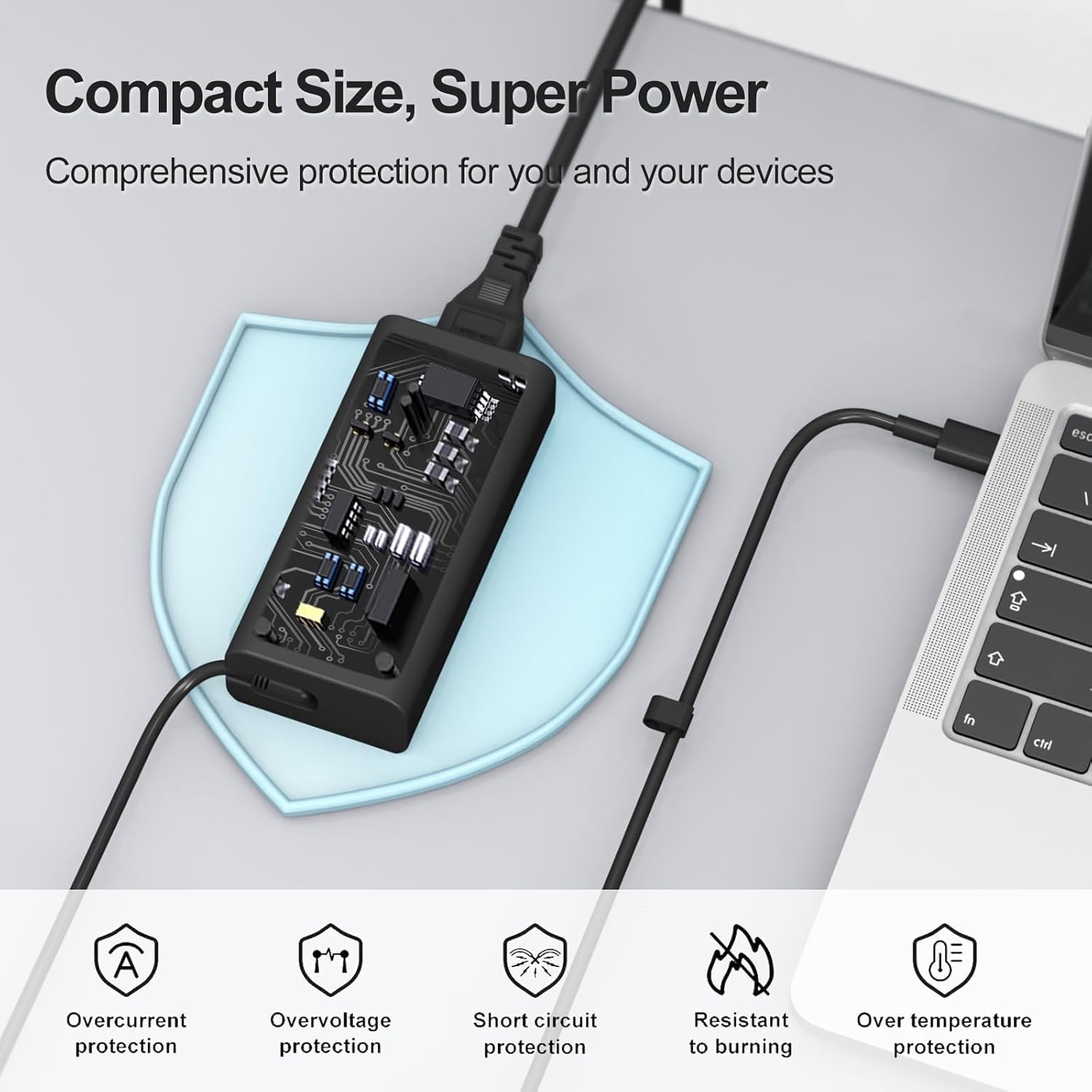 Thumbnail 4 de OOOUSE 65W USB C Laptop Charger: versatile 65W USB-C power for Dell, Lenovo, HP, Acer, Huawei and more