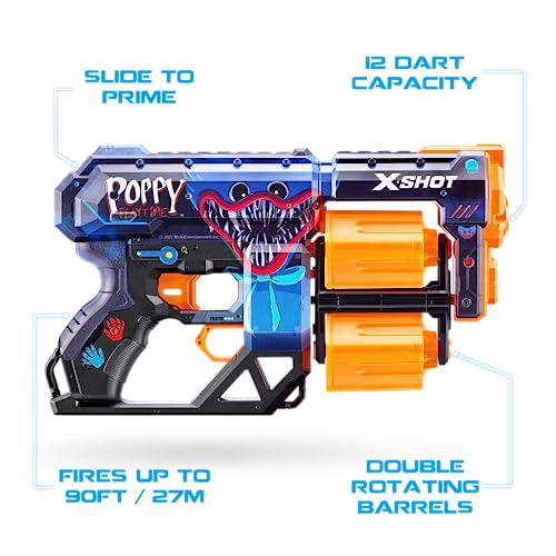 Detalle de ZURU XShot X-Shot Skins Dread Poppy Playtime, 12 dardos