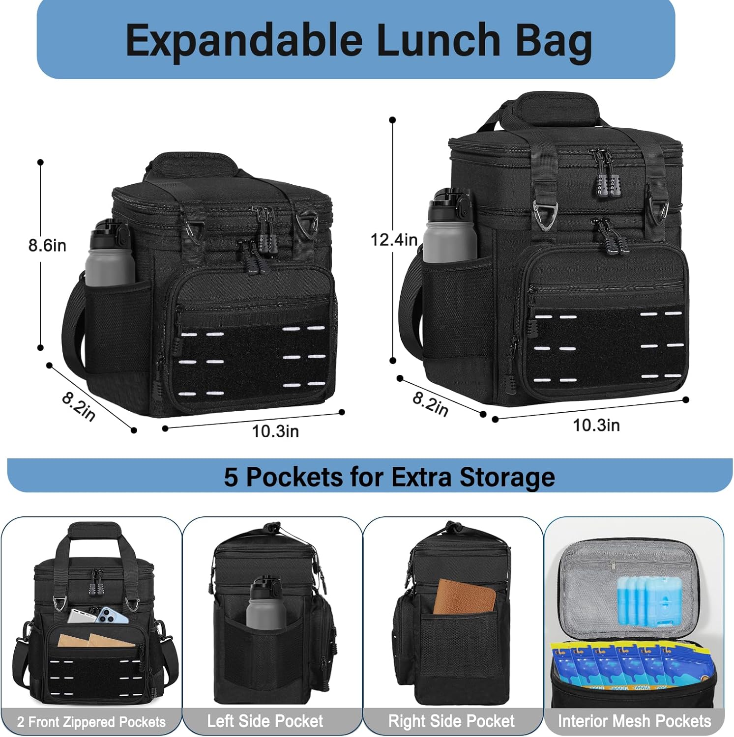 Detalle 2 de Lunch Box Cooler Bag 16L Tactical Insulated