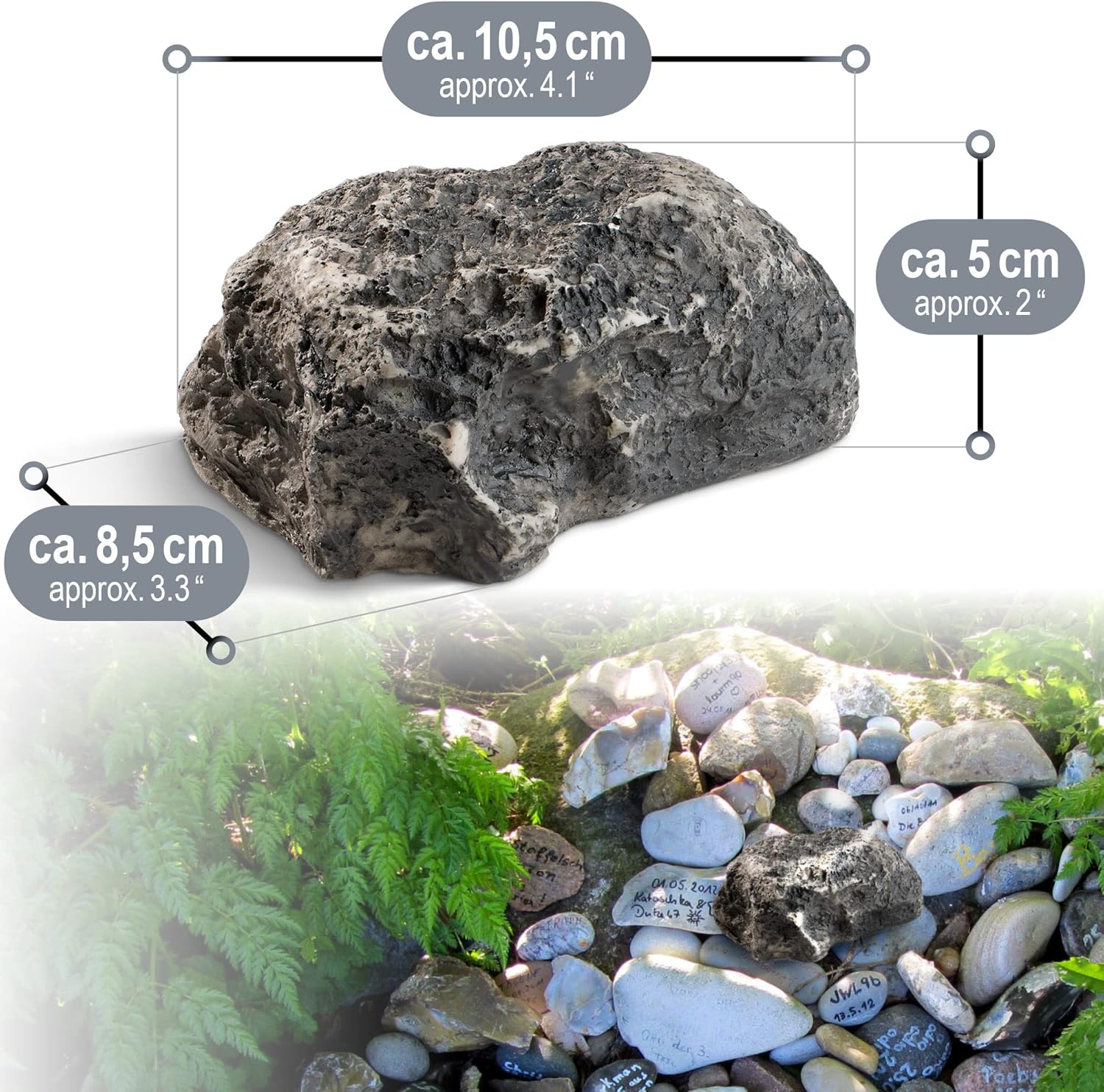 Thumbnail 6 de COM-FOUR Pietra Chiave Big Mountain: Finta Roccia con Scomparto Segreto per Geocaching
