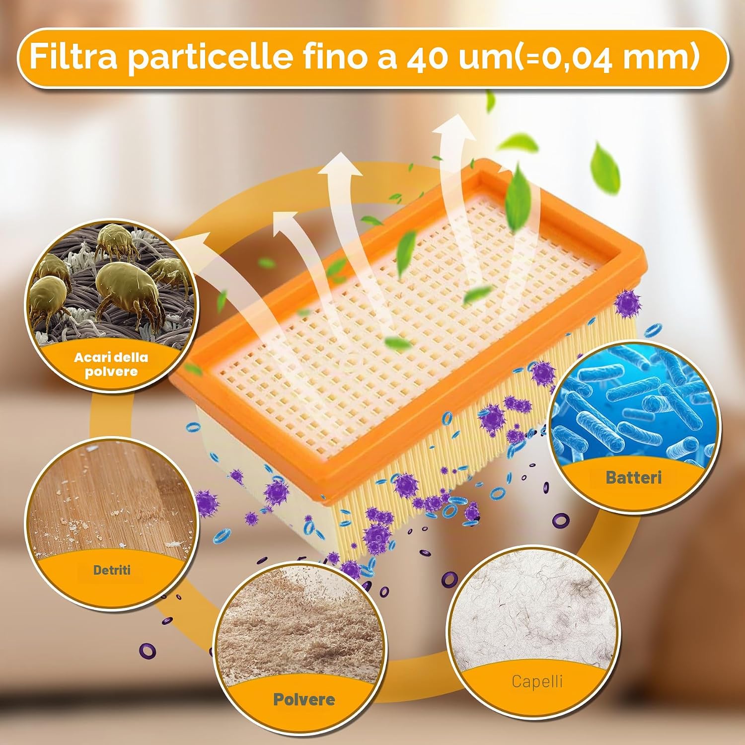 Thumbnail 5 de Kit 10 sacchetti compatibili + 2 filtri per aspirapolvere Kärcher WD4/WD5/WD6 e MV4/MV5/MV6