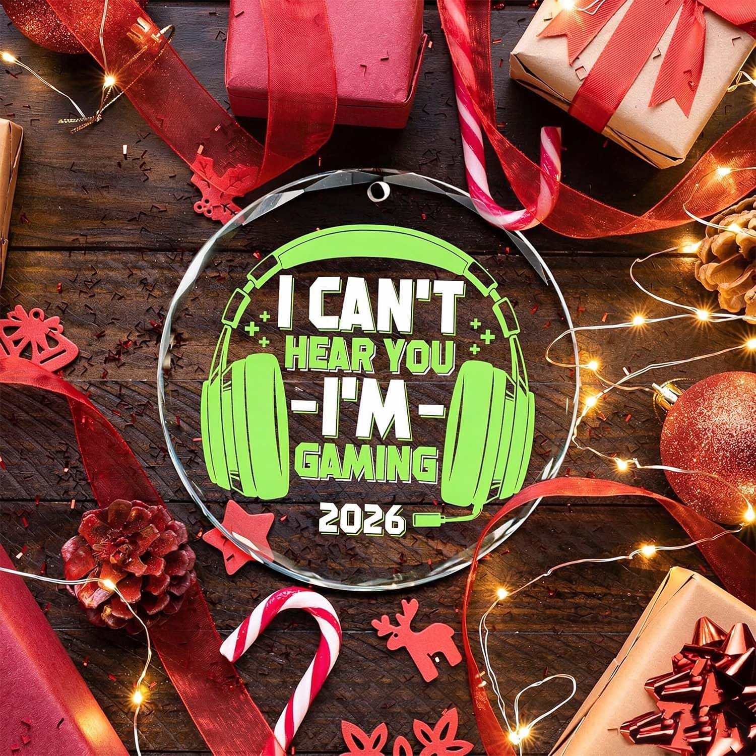 Detalle de Gaming Christmas ornament, glass